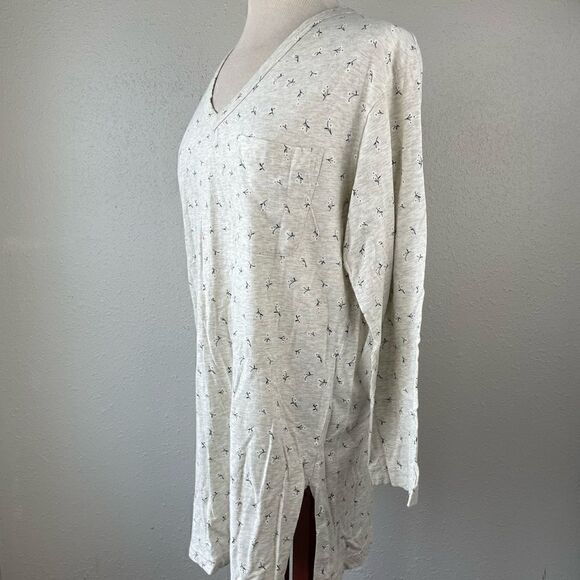 Vintage Kathryn V-Neck Floral Pajama Top Size M EUC - Picture 4 of 7